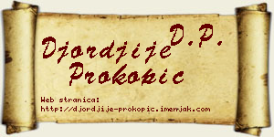 Đorđije Prokopić vizit kartica
